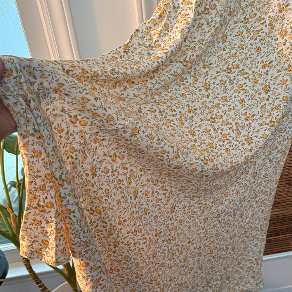 Reformation Shyla Midi Yellow Floral Dress - Picture 3 of 7